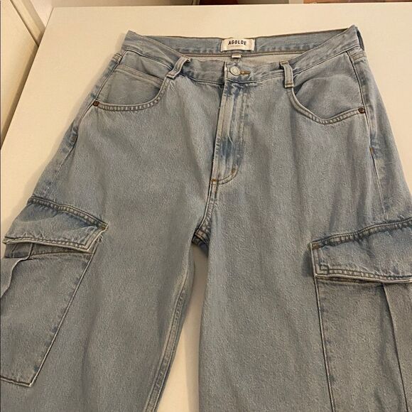Agolde Minka Denim Cargo Pants Size 28 - Picture 14 of 16
